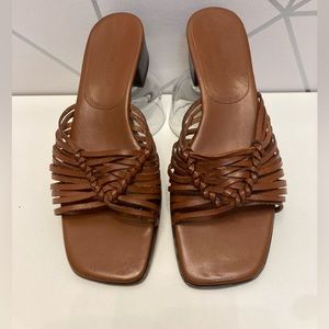 Etienne Aigener Heels Sz 8 N Chili Brown Leather